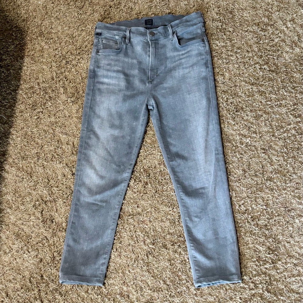 Citizens of Humanity Rocket Crop Mid Rise Skinny Jeans in Trance Gray Size 31